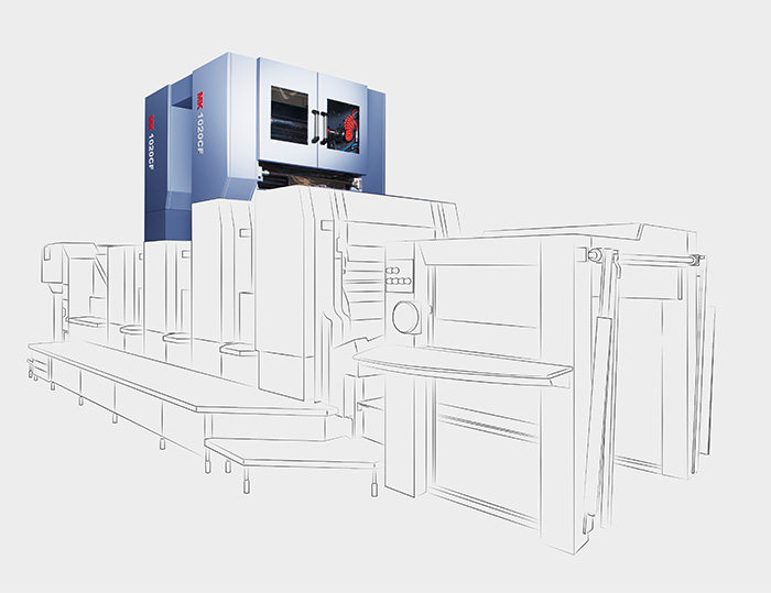 MK 1020CF 冷燙單元
技術(shù)描述：冷燙印技術(shù)
在膠印機(jī)上加裝冷燙單元，完成先燙后印或先印后燙，擺桿跳步能有效節(jié)約電化鋁。